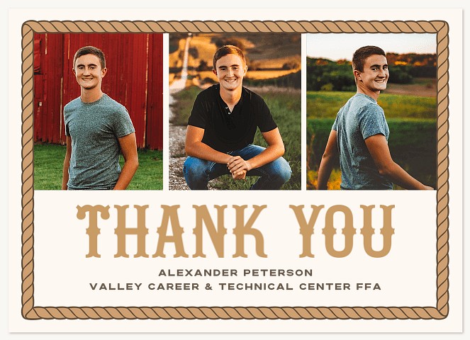 Lariat Frame Thank You Cards 