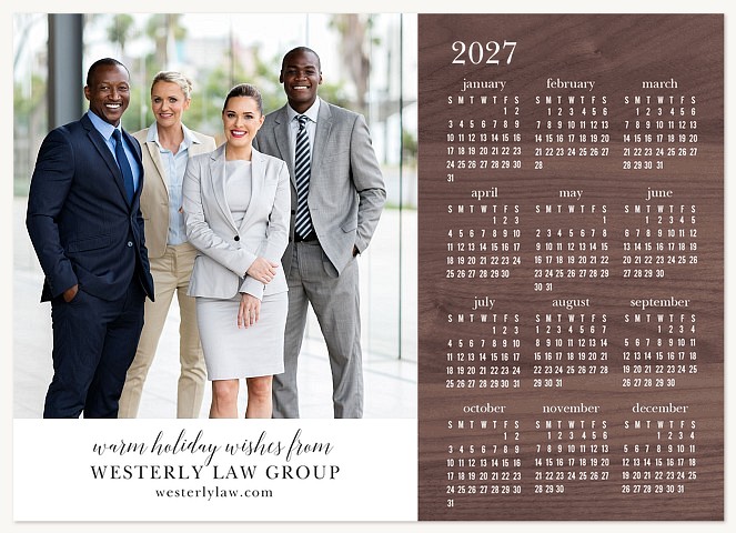 Cedar Calendar Business Holiday Cards