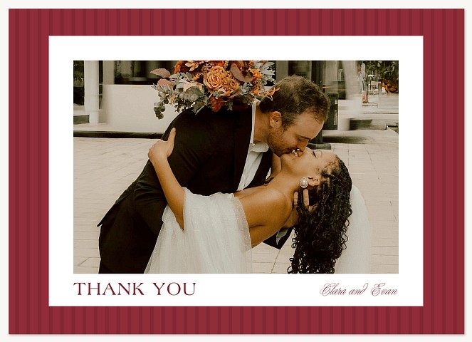 Semi-Formal Stripes Thank You Cards 