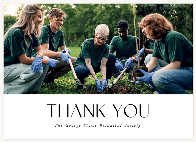 Minimalist Text Thank You Cards 