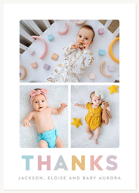 Modern Pastels Thank You Cards 