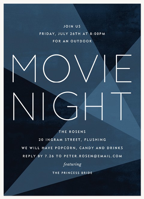 Hollywood Lights Party Invitations