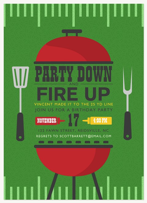 Party Down Adult Birthday Party Invitations
