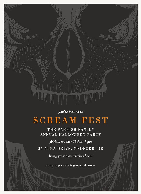 Screen Fest Halloween Party Invitations