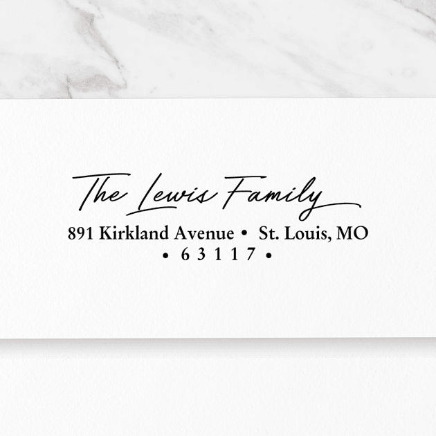 Artful Script | Custom Rubber Stamps