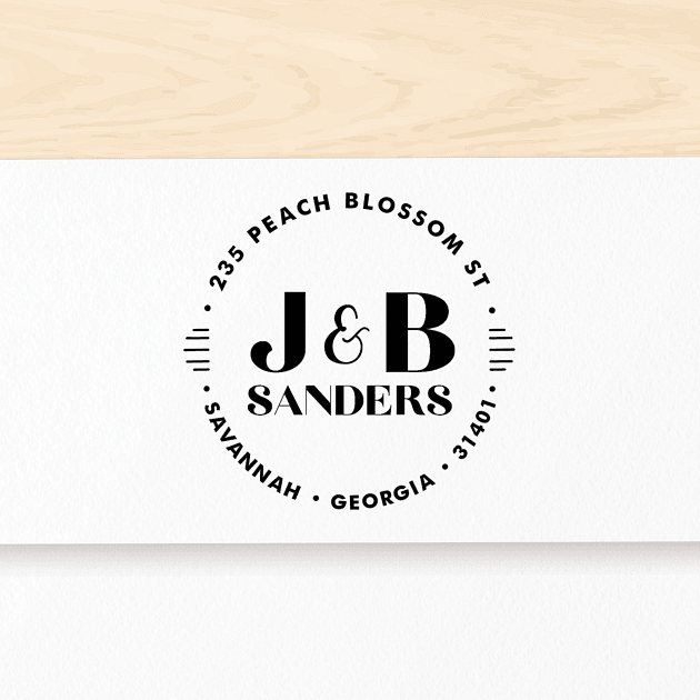 Deco Initials | Custom Rubber Stamps
