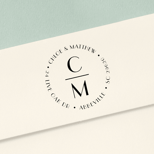 Modern Monogram | Custom Rubber Stamps