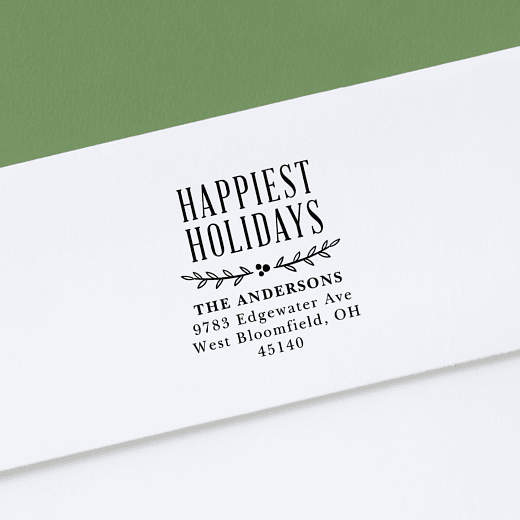 Holly Holidays | Custom Rubber Stamps