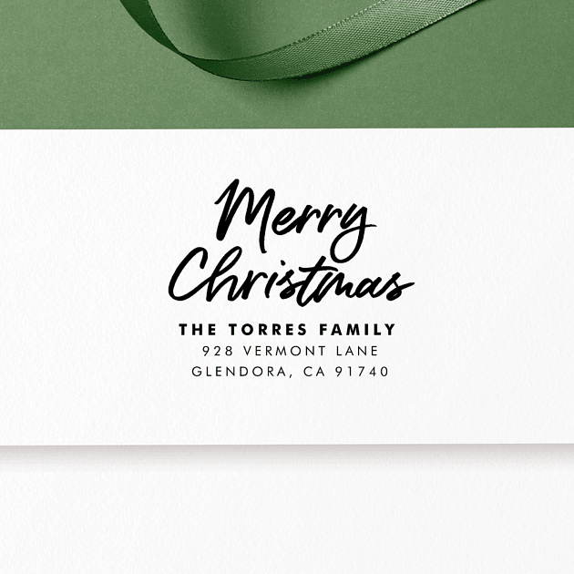 Merry Script | Custom Rubber Stamps