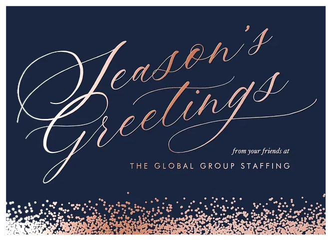 Snowfall Greetings Business Holiday Cards