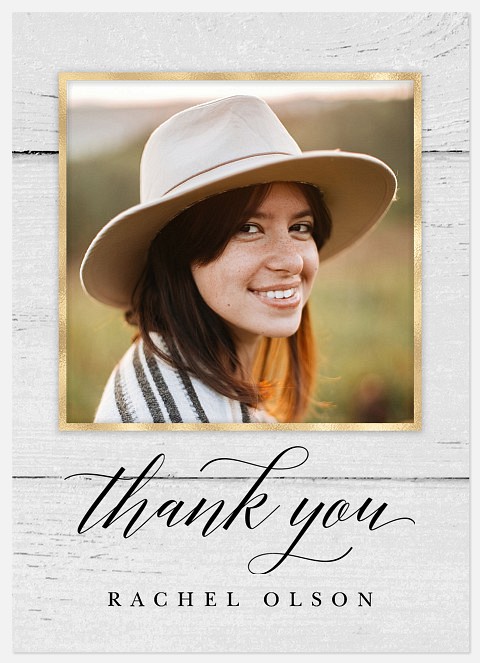 Luxe Woodgrain Thank You Cards 