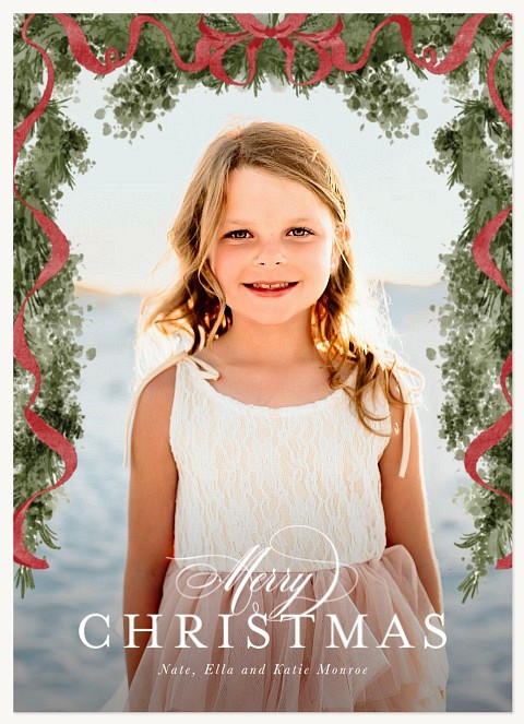 Beautiful Garland Personalized Holiday Cards