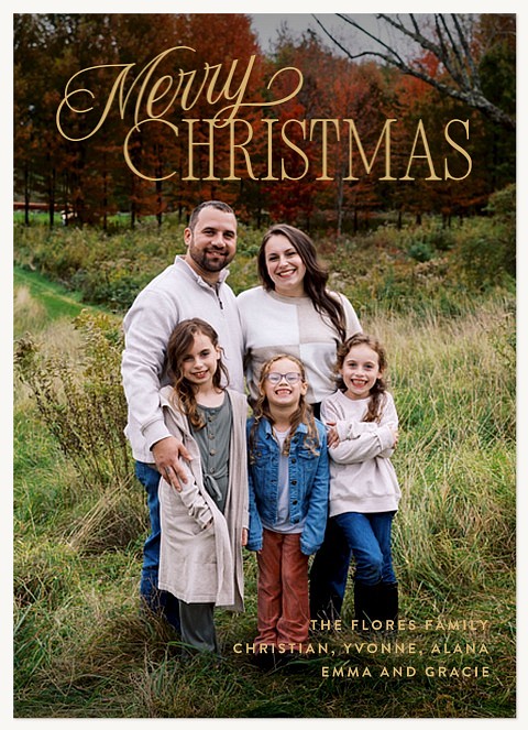 Paired Type Personalized Holiday Cards