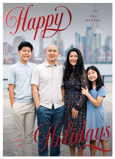 Four Corners Personalized Holiday Cards