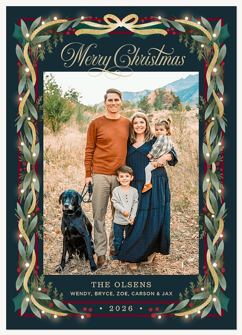 Classic Christmas Personalized Holiday Cards