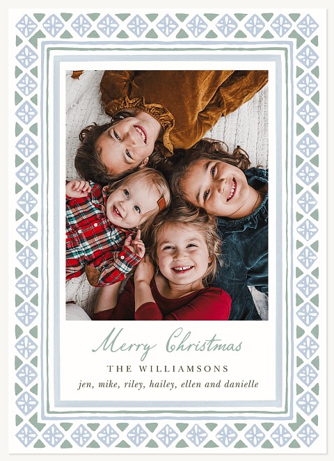 Nordic Tile Personalized Holiday Cards