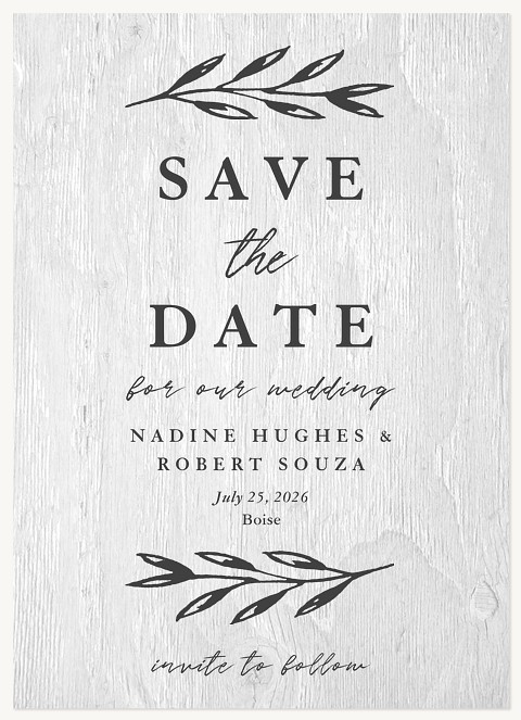 Inked Laurels Save the Date Cards