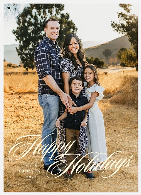 Elegant Letters Holiday Photo Cards