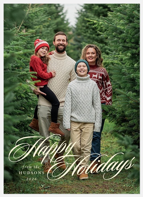 Elegant Letters Holiday Photo Cards