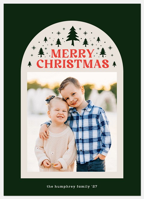 Woodland Arch Holiday Photo Cards