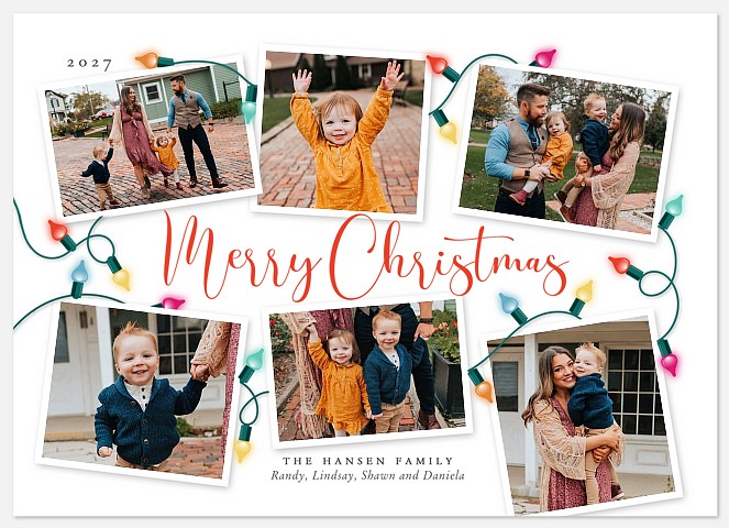 Fluorescent Lights Holiday Photo Cards