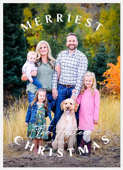 Curved Greetings Holiday Photo Cards