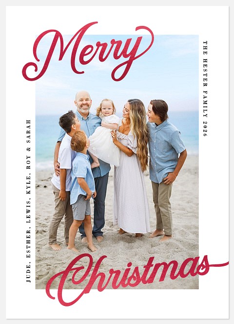 Holiday Red Holiday Photo Cards