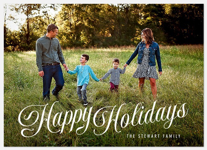 Classic Flourishes Holiday Photo Cards