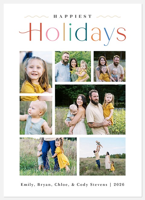 Holiday Collage Holiday Photo Cards