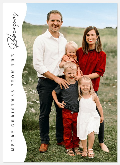 Wavy Side Holiday Photo Cards