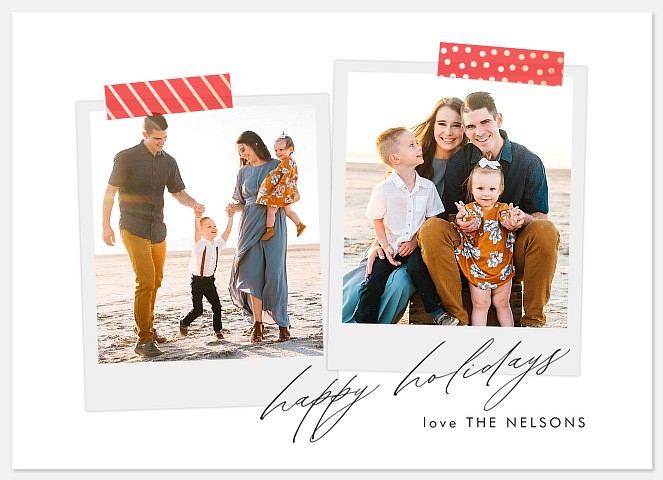 Taped Snaps Holiday Photo Cards