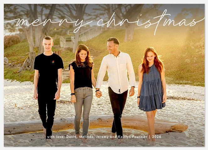 Monoline Holiday Photo Cards