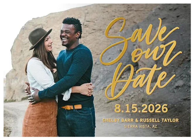 Elegant Writing Save the Date Cards