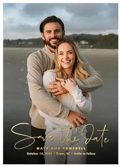 Gracefully Written Save the Date Cards
