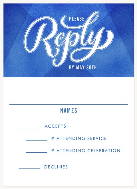 Bright Star Bar Mitzvah RSVP Cards
