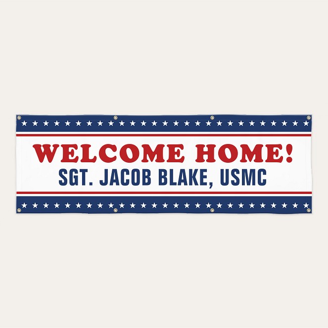 Patriotic Welcome Banner Custom Banners