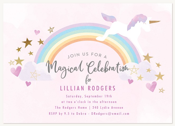 Magical Times Kids Birthday Invitations