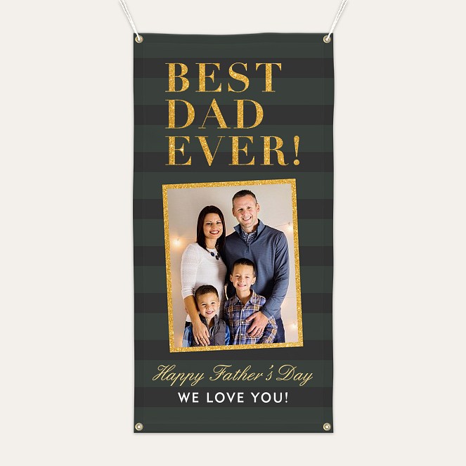 Best Ever Father's Day Banner Custom Banners