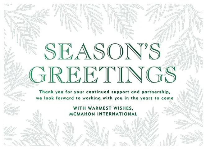 Subtle Pine Business Holiday Cards