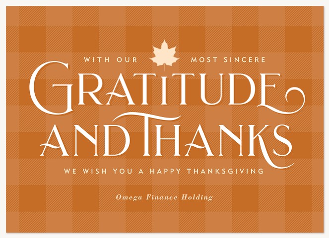 Gratitude & Thanks Business Holiday Cards