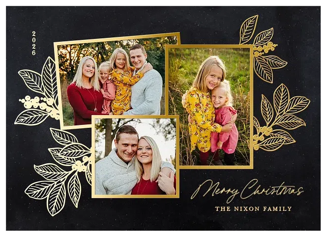 Chalkboard Florals Christmas Cards
