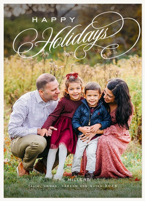 Festive Swirl Personalized Holiday Cards