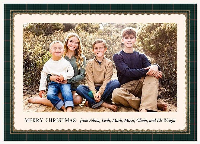 Classic Tartan Personalized Holiday Cards
