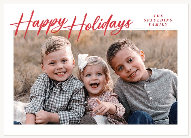 Framed Classically Personalized Holiday Cards