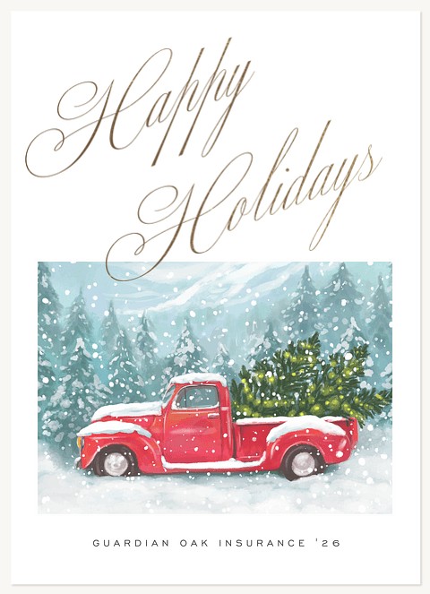 Winter Truck Business Holiday Cards