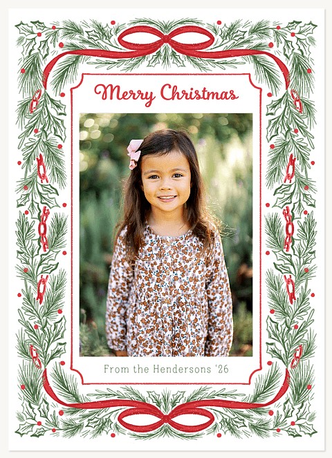 Bountiful Botanical Personalized Holiday Cards