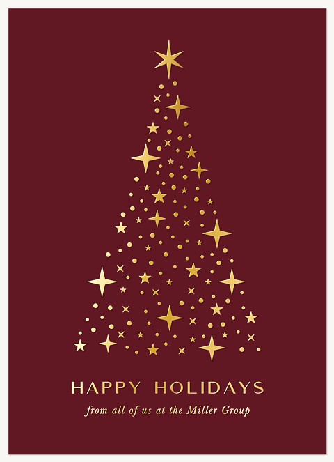 Starry Tree Business Holiday Cards