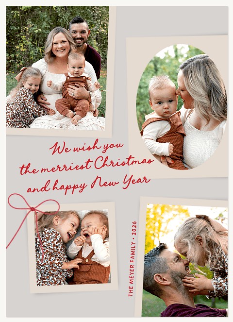 Natural Craft Personalized Holiday Cards