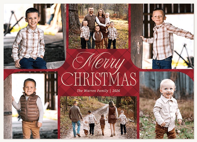 Tartan Noel Personalized Holiday Cards