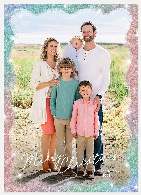 Iridescent Magic Holiday Photo Cards